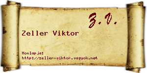 Zeller Viktor névjegykártya